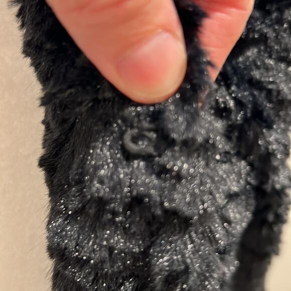 BETSEY JOHNSON Faux Fur Black Vest leopard cheetah print lining POCKETS medium - Picture 5 of 10